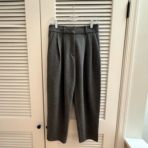 COS Gray Pleated Trousers